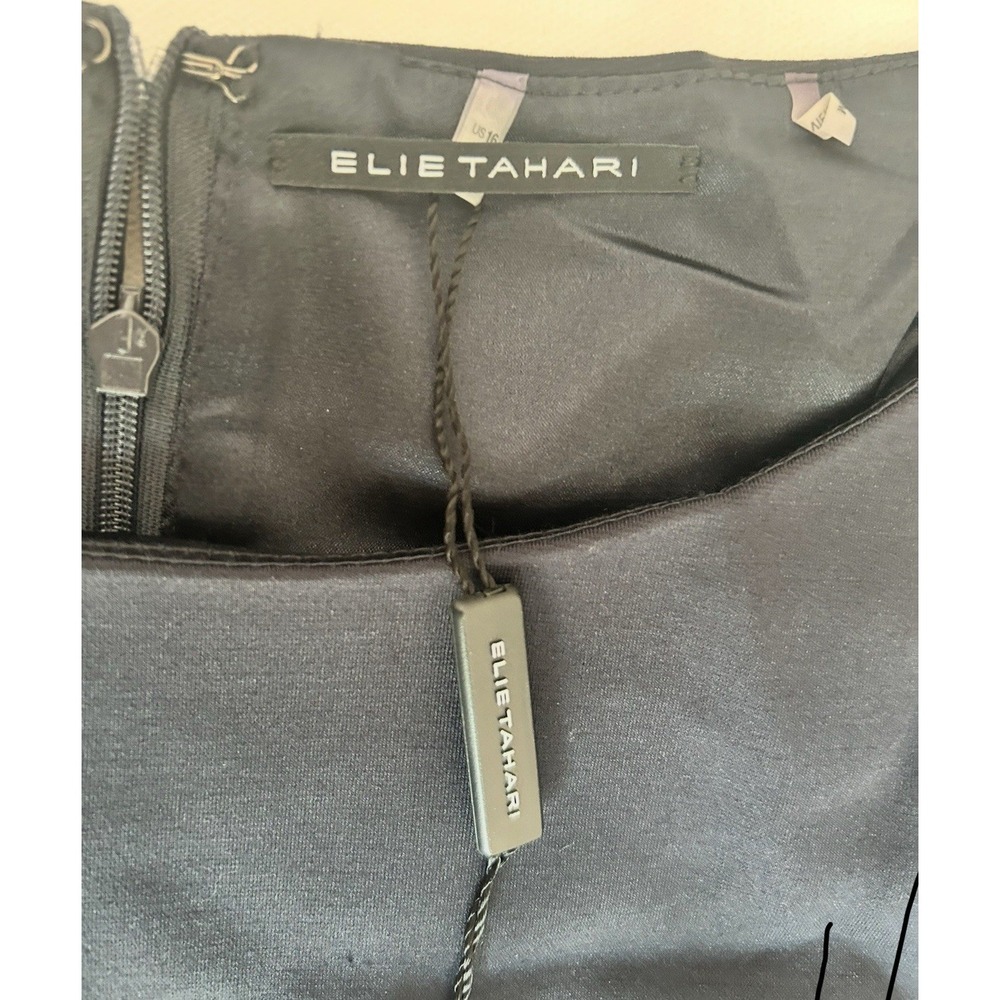 Elle Tahari Reese Dress Navy Size 16 Nwt - Picture 7 of 9